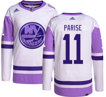 Authentic Adidas Youth Zach Parise New York Islanders Hockey Fights Cancer Jersey -