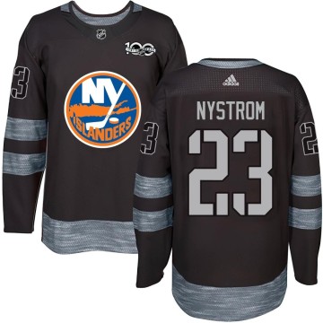 Authentic Men's Bob Nystrom New York Islanders 1917-2017 100th Anniversary Jersey - Black