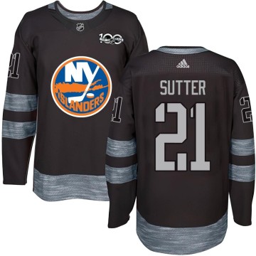 Authentic Men's Brent Sutter New York Islanders 1917-2017 100th Anniversary Jersey - Black
