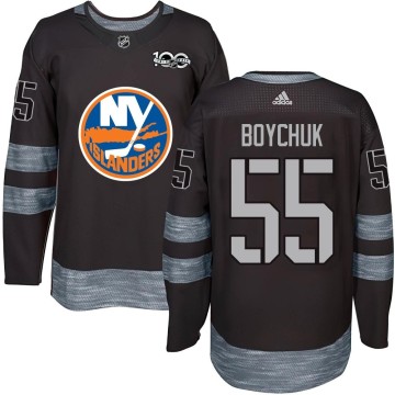Authentic Men's Johnny Boychuk New York Islanders 1917-2017 100th Anniversary Jersey - Black