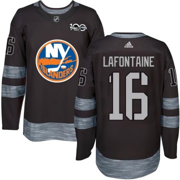 Authentic Men's Pat LaFontaine New York Islanders 1917-2017 100th Anniversary Jersey - Black