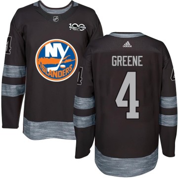 Authentic Youth Andy Greene New York Islanders Black 1917-2017 100th Anniversary Jersey - Green