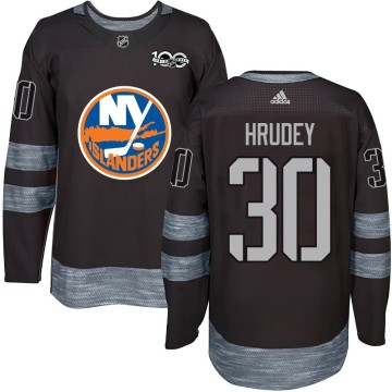 Authentic Youth Kelly Hrudey New York Islanders 1917-2017 100th Anniversary Jersey - Black