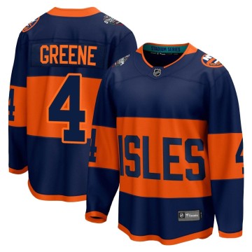Breakaway Fanatics Branded Men's Andy Greene New York Islanders Navy 2024 Stadium Series Jersey - Green