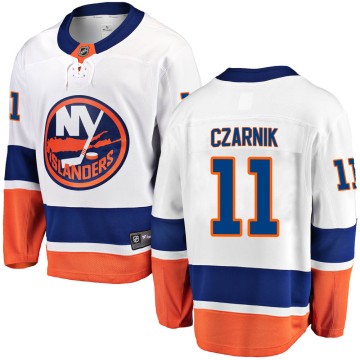 Breakaway Fanatics Branded Men's Austin Czarnik New York Islanders Away Jersey - White