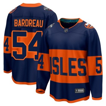 Breakaway Fanatics Branded Men's Cole Bardreau New York Islanders 2024 Stadium Series Jersey - Navy