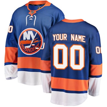 Breakaway Fanatics Branded Men's Custom New York Islanders Custom Home Jersey - Blue