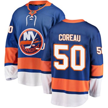 Breakaway Fanatics Branded Men's Jared Coreau New York Islanders Home Jersey - Blue