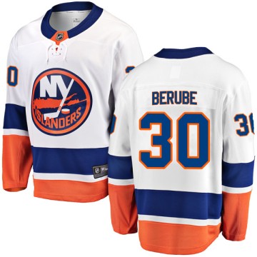 Breakaway Fanatics Branded Men's Jean-Francois Berube New York Islanders Away Jersey - White