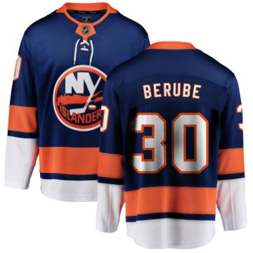 Breakaway Fanatics Branded Men's Jean-Francois Berube New York Islanders Home Jersey - Blue