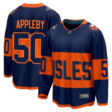 Breakaway Fanatics Branded Men's Kenneth Appleby New York Islanders 2024 Stadium Series Jersey - Navy