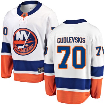 Breakaway Fanatics Branded Men's Kristers Gudlevskis New York Islanders Away Jersey - White