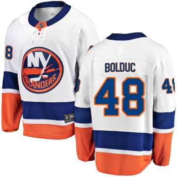 Breakaway Fanatics Branded Men's Samuel Bolduc New York Islanders Away Jersey - White