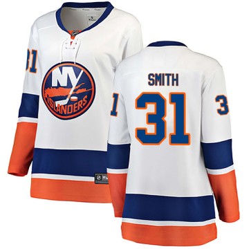 Breakaway Fanatics Branded Women's Billy Smith New York Islanders Away Jersey - White