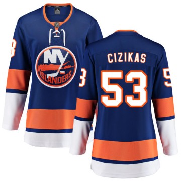 Breakaway Fanatics Branded Women's Casey Cizikas New York Islanders Home Jersey - Blue
