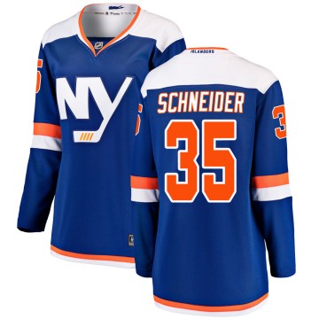Breakaway Fanatics Branded Women's Cory Schneider New York Islanders Alternate Jersey - Blue