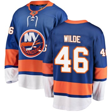 Breakaway Fanatics Branded Youth Bode Wilde New York Islanders Home Jersey - Blue