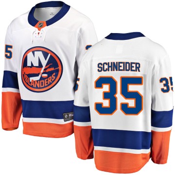 Breakaway Fanatics Branded Youth Cory Schneider New York Islanders Away Jersey - White