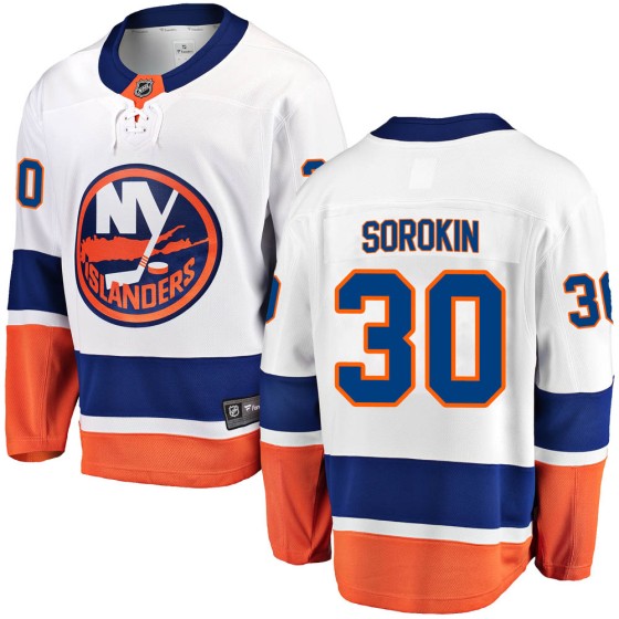 Breakaway Fanatics Branded Youth Ilya Sorokin New York Islanders Away Jersey - White