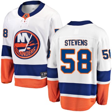 Breakaway Fanatics Branded Youth John Stevens New York Islanders Away Jersey - White