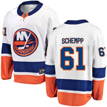 Breakaway Fanatics Branded Youth Kyle Schempp New York Islanders Away Jersey - White