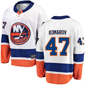 Breakaway Fanatics Branded Youth Leo Komarov New York Islanders Away Jersey - White